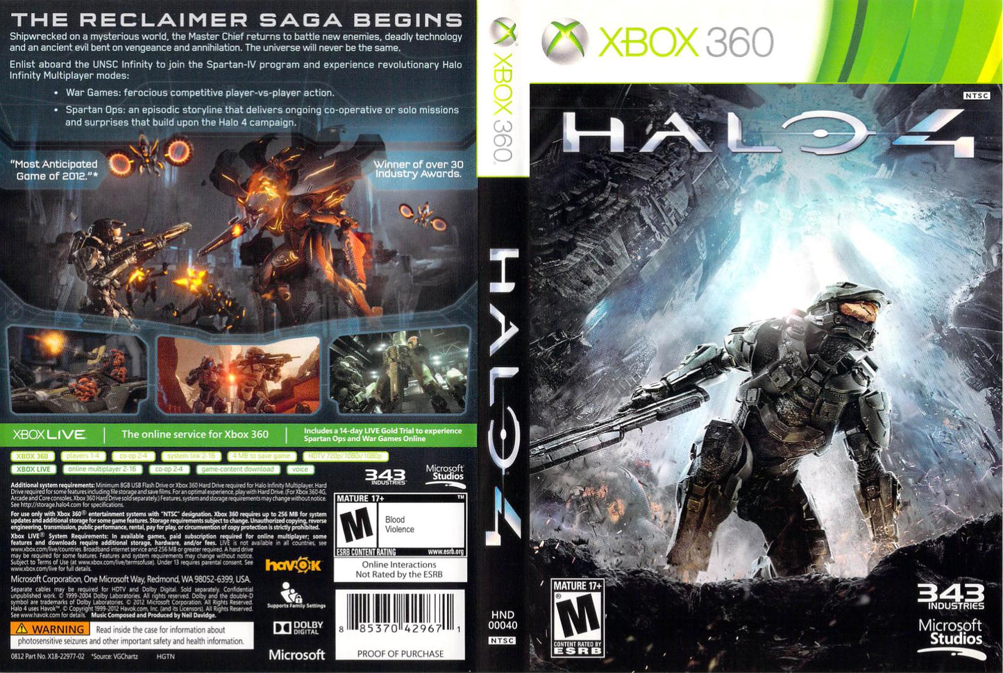 Halo 4 - Xb360 - Used