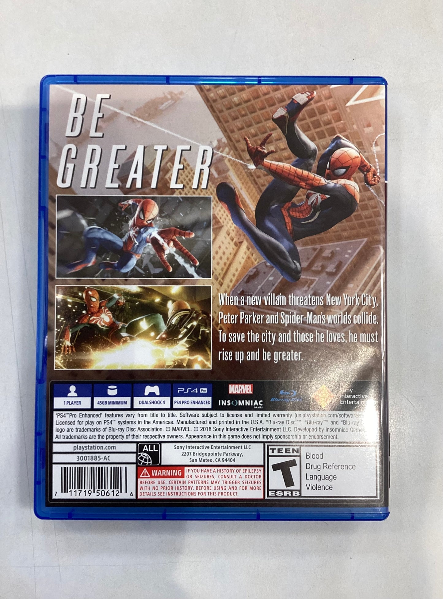 Spiderman - PS4 - Used