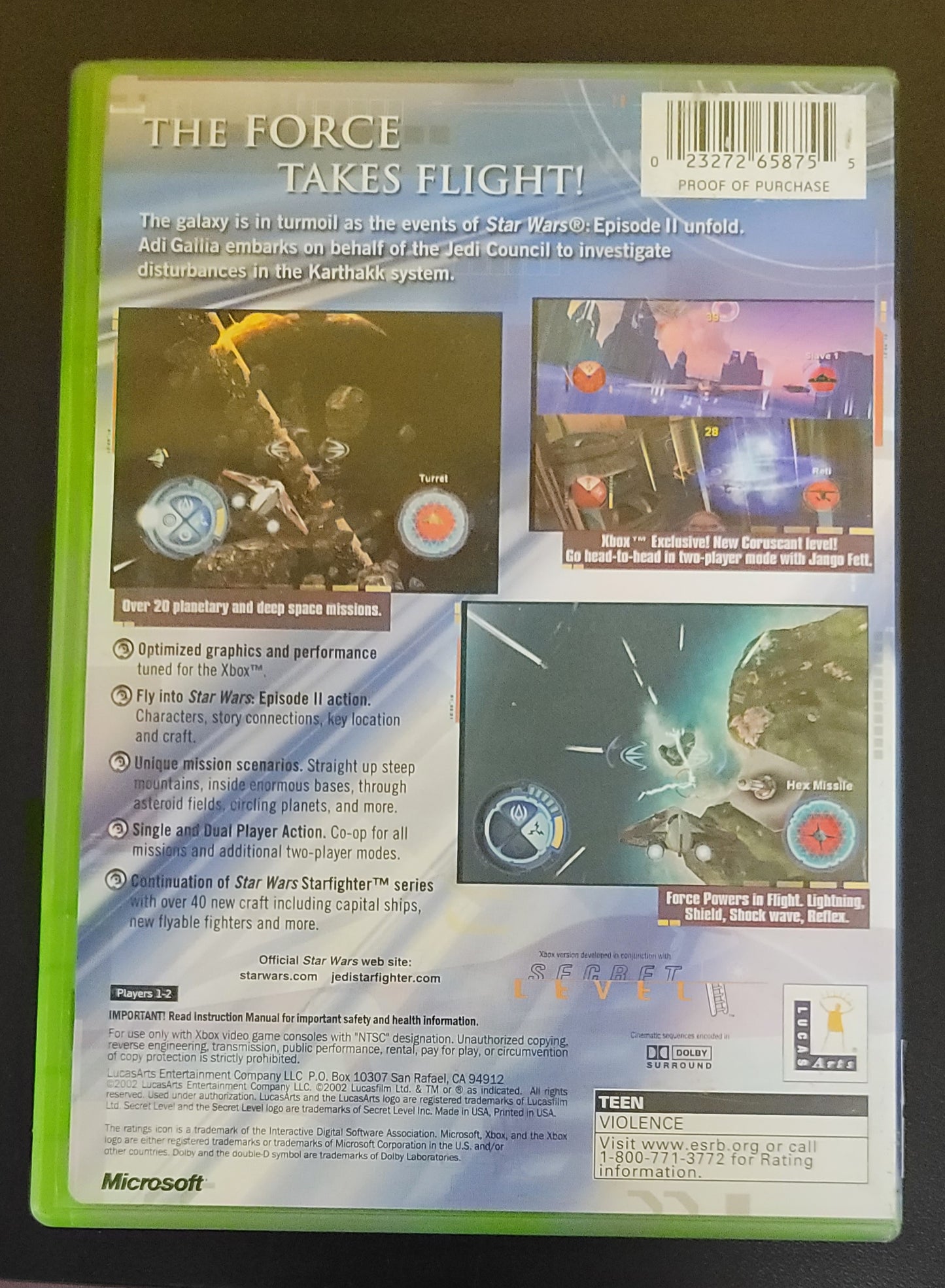 Star Wars Jedi Starfighter - Xbox - Used