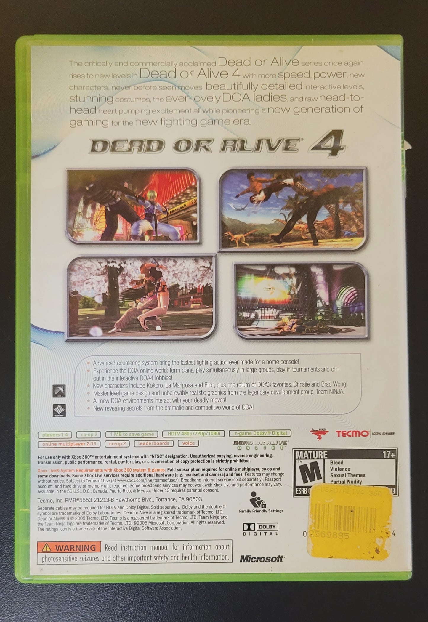 Dead or Alive 4 - Xb360 - Used
