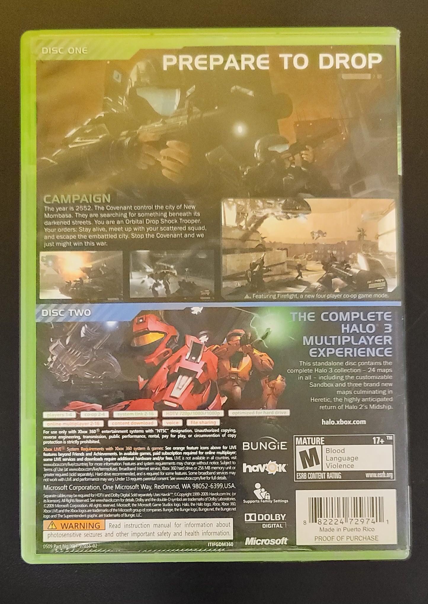 Halo 3 ODST - Xb360 - Used