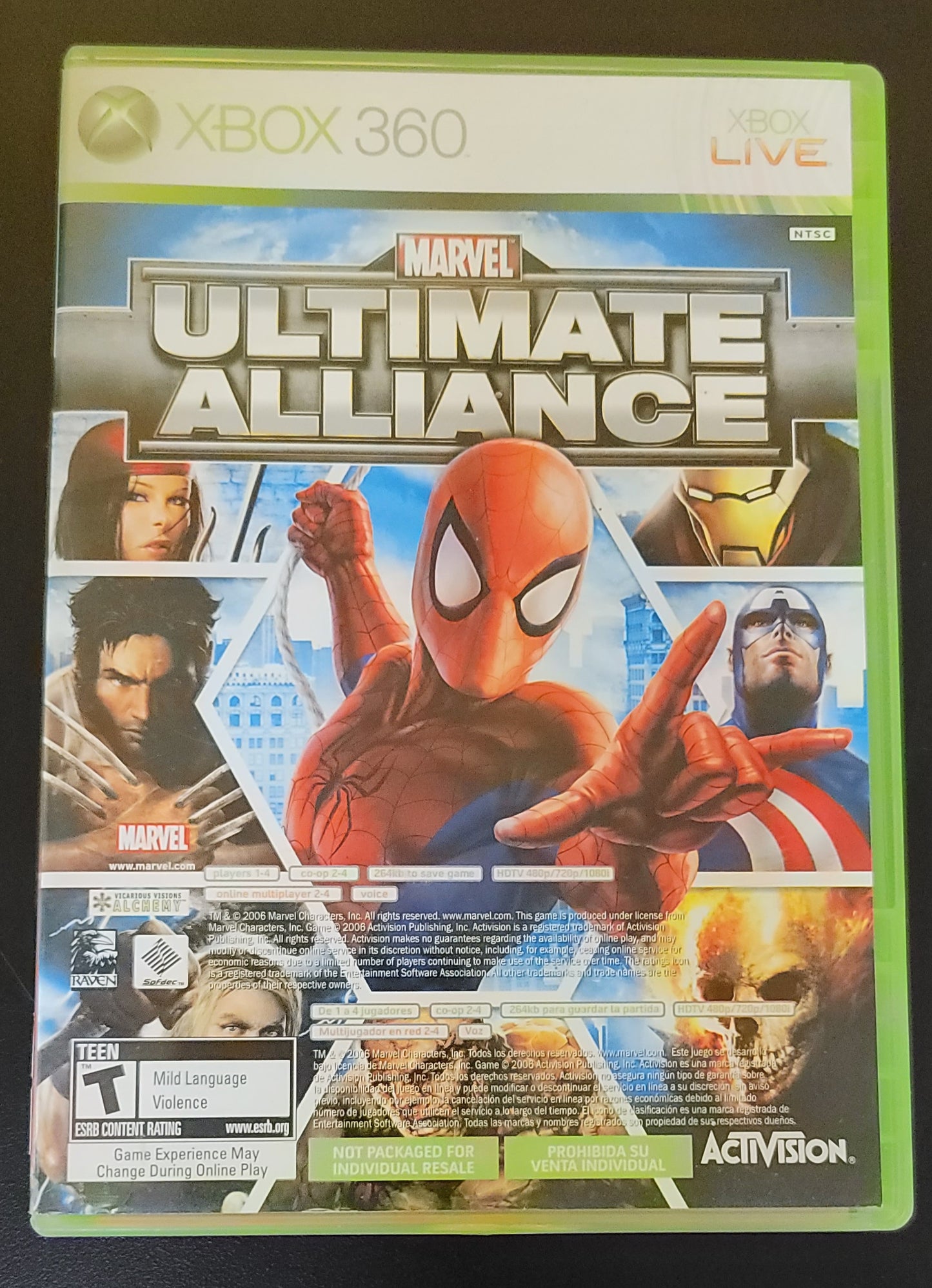 Marvel Ultimate Alliance + Forza Motorsport 2 - Xb360 - Used