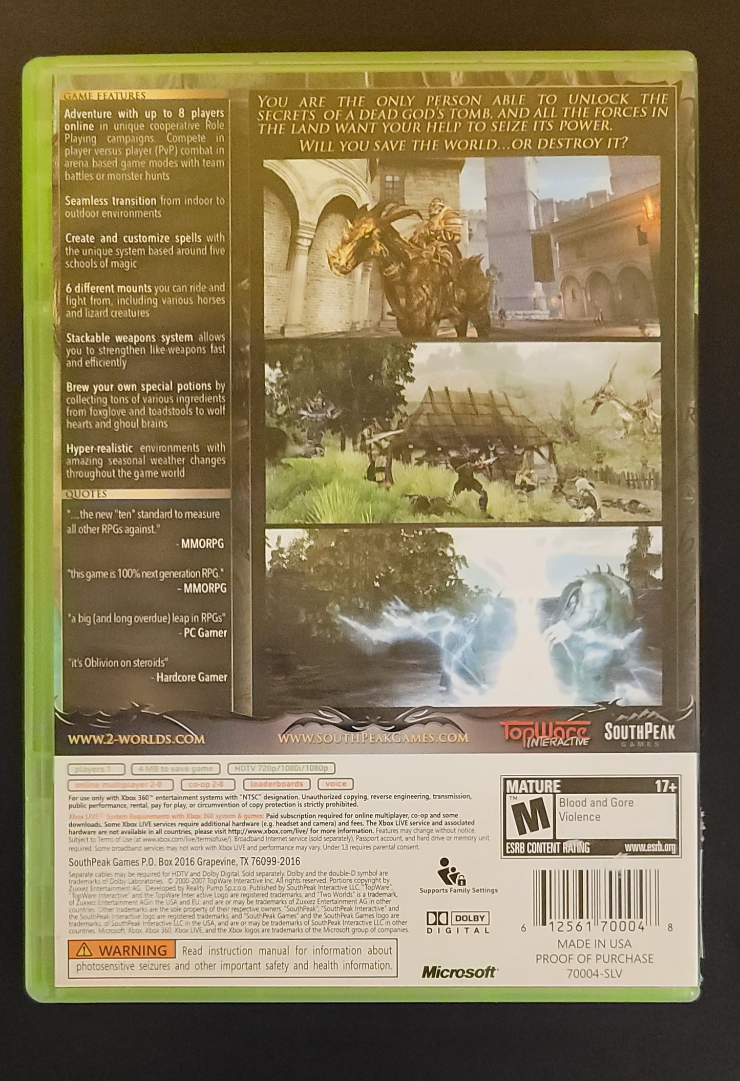 Two Worlds - Xb360 - Used