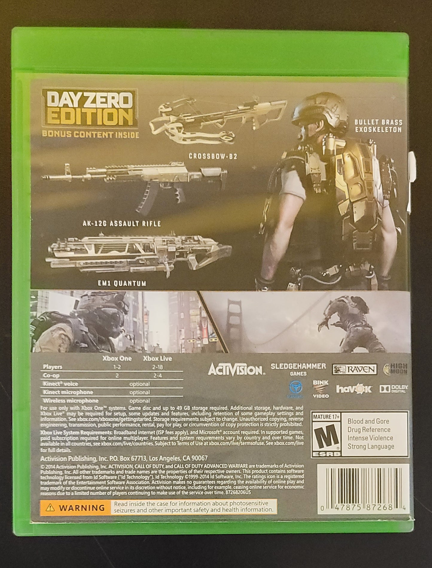 Call of Duty Advanced Warfare Day Zero Edition - Xb1 - Used