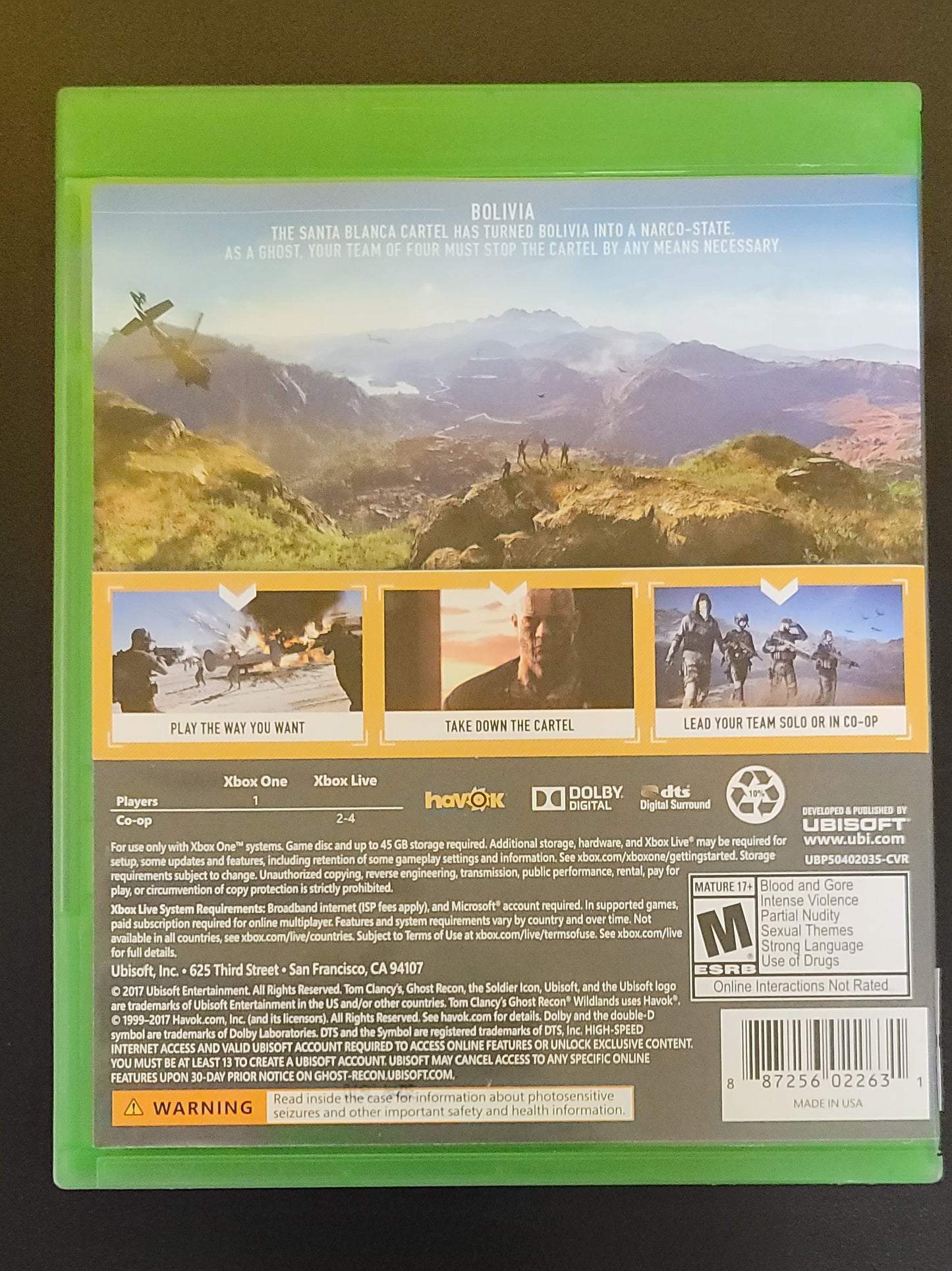 Tom Clancy's Ghost Recon Wildlands- Xb1- Used