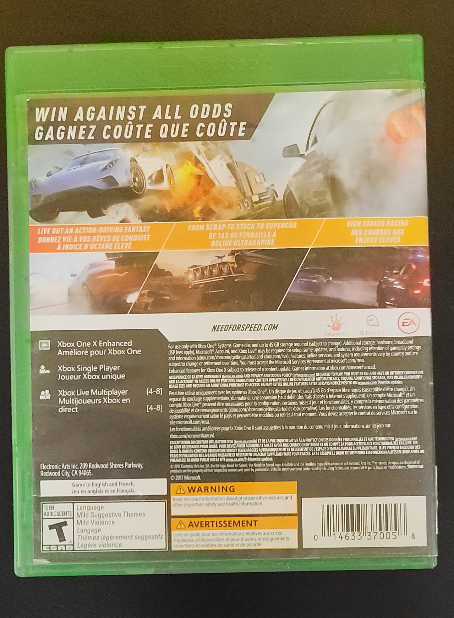 Need for Speed Payback - Xb1 - Used