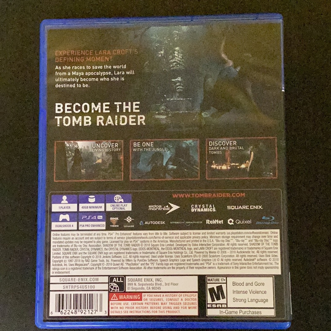 Shadow of the Tomb Raider - PS4 Game - Used