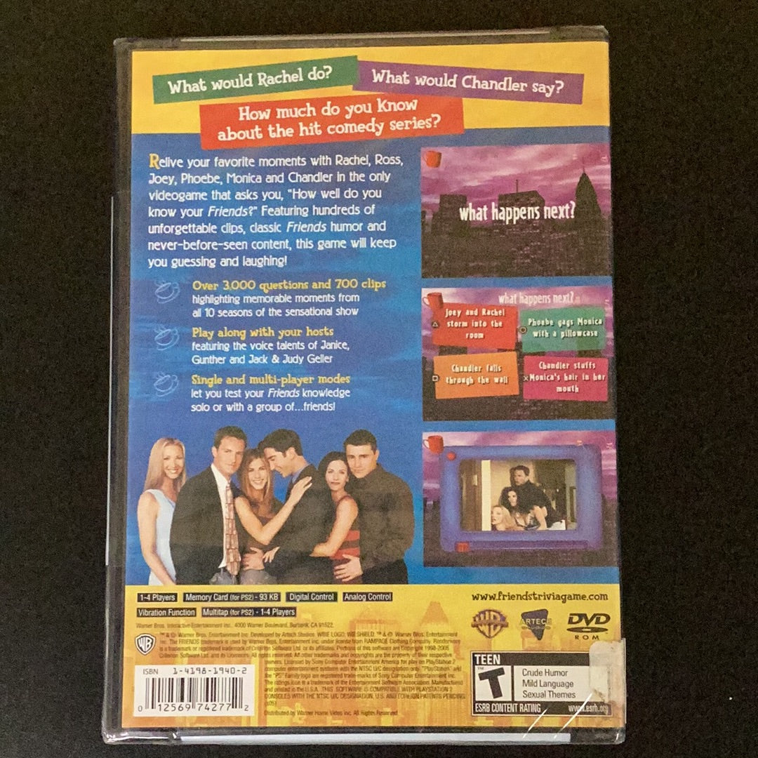 Friends the one with all the trivia- Ps2 Game - New