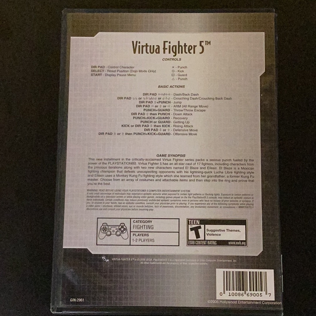 Virtua Fighter 5 - PS3 Game - Used