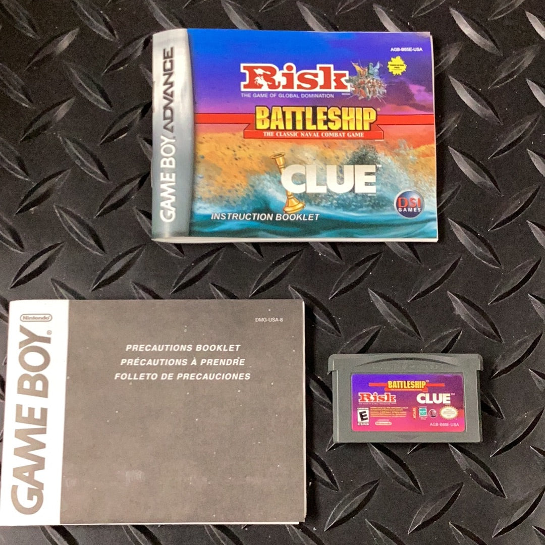 Risk / Battleship / Clue - GBA - Used