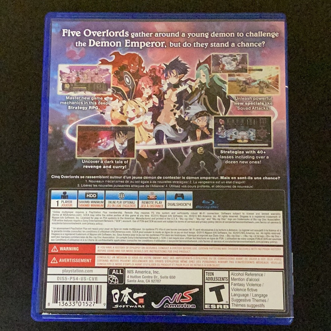 Disgaea 5: Alliance of Vengeance - PS4 Game - Used