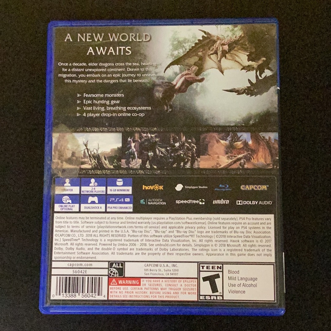Monster Hunter World - PS4 Game - Used
