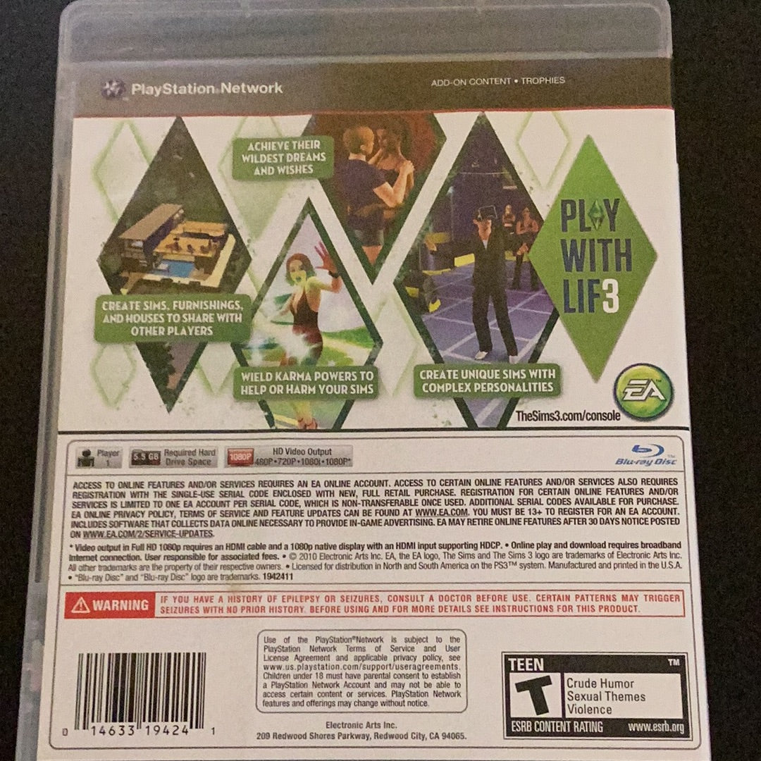 Sims 3 - PS3 Game - Used