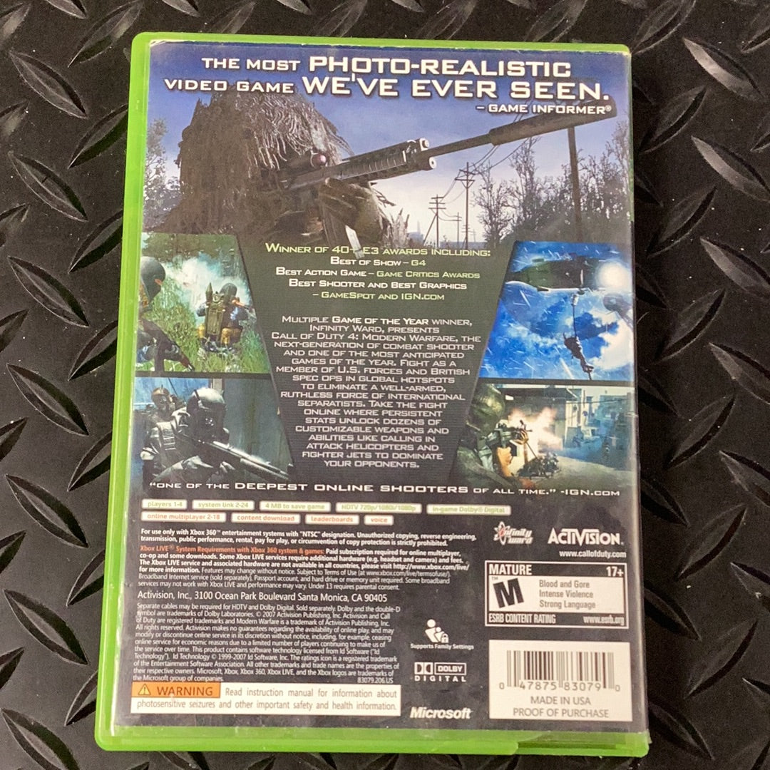 Call of Duty 4 Modern Warfare - Xb360 - Used