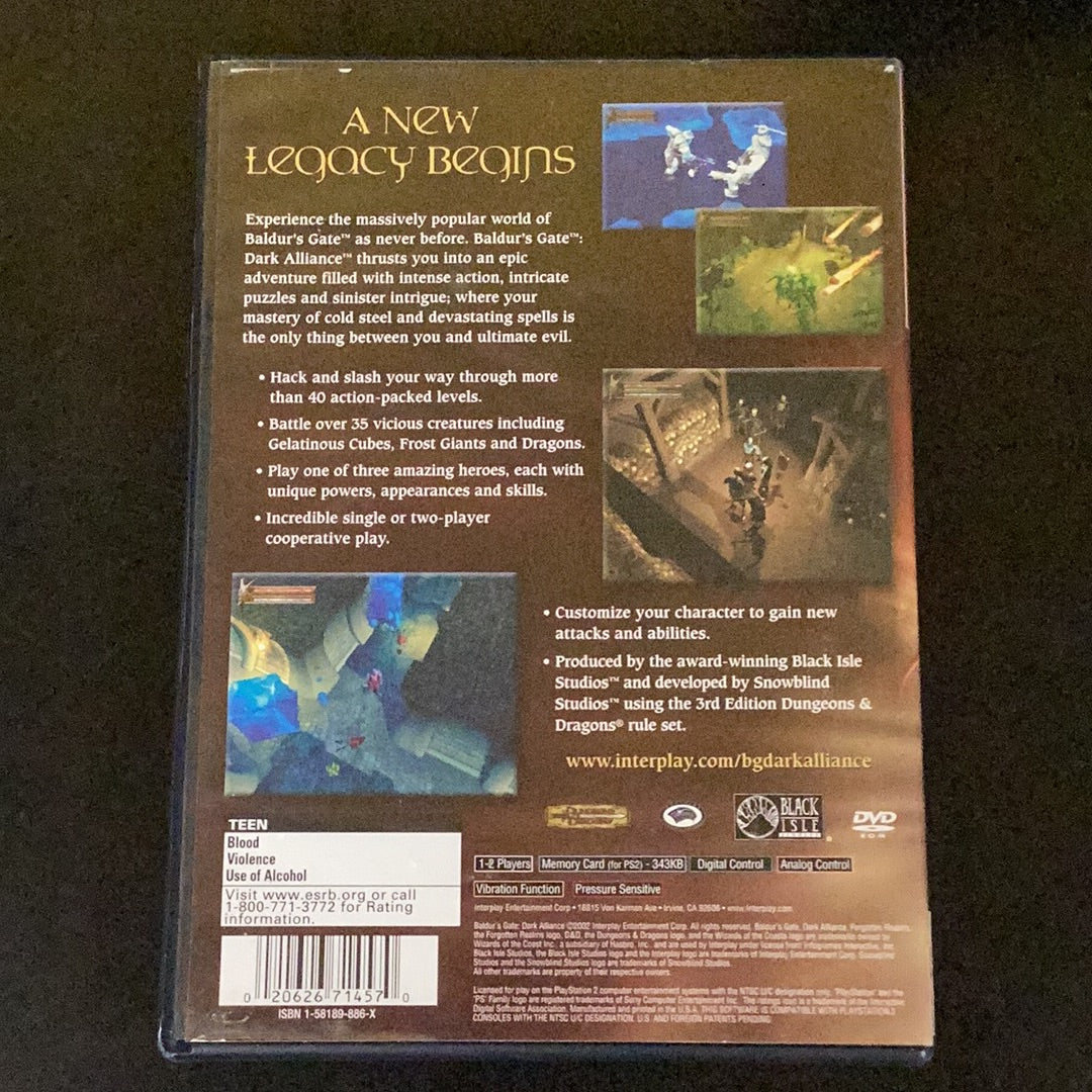 Baldur’s Gate Dark Alliance - PS2 Game - Used