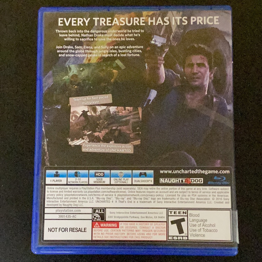 Uncharted 4 A Thief’s End - PS4 Game - Used