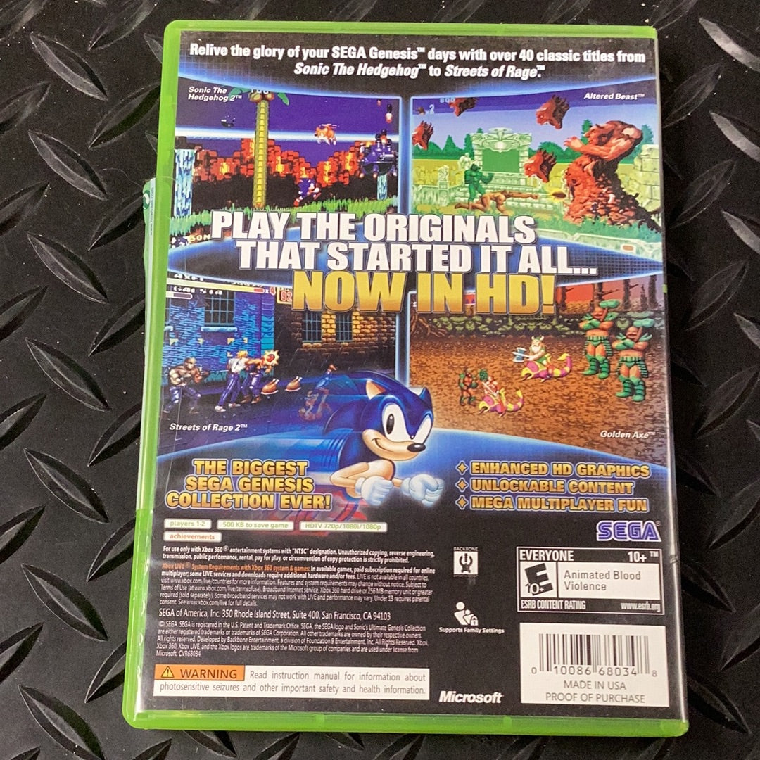 Sonic’s ultimate Genesis Collection (Platinum Hits) - Xb360 - Used