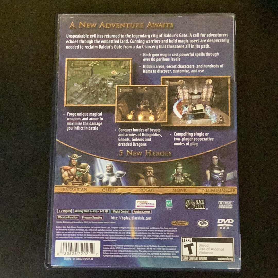 Baldur’s Gate Dark Alliance 2 - PS2 Game - Used
