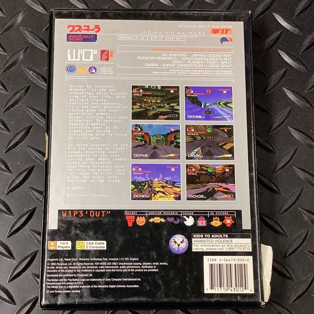 Wipeout (Longbox) - PS1 Game - Used