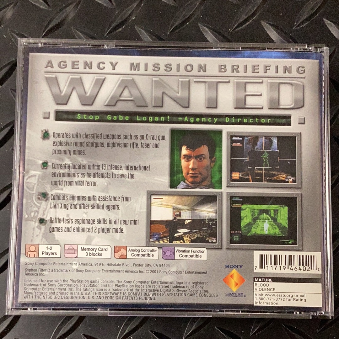 Syphon Filter 3 - PS1 Game - Used