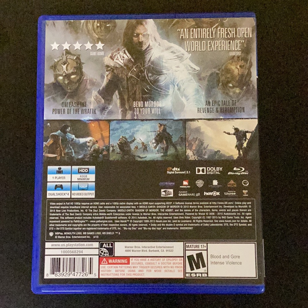 Shadow of Mordor GOTY Edition - PS4 Game - Used