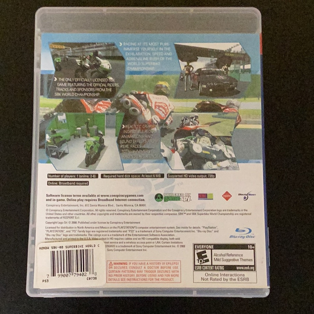 SBK Superbike World Championship - PS3 Game - Used