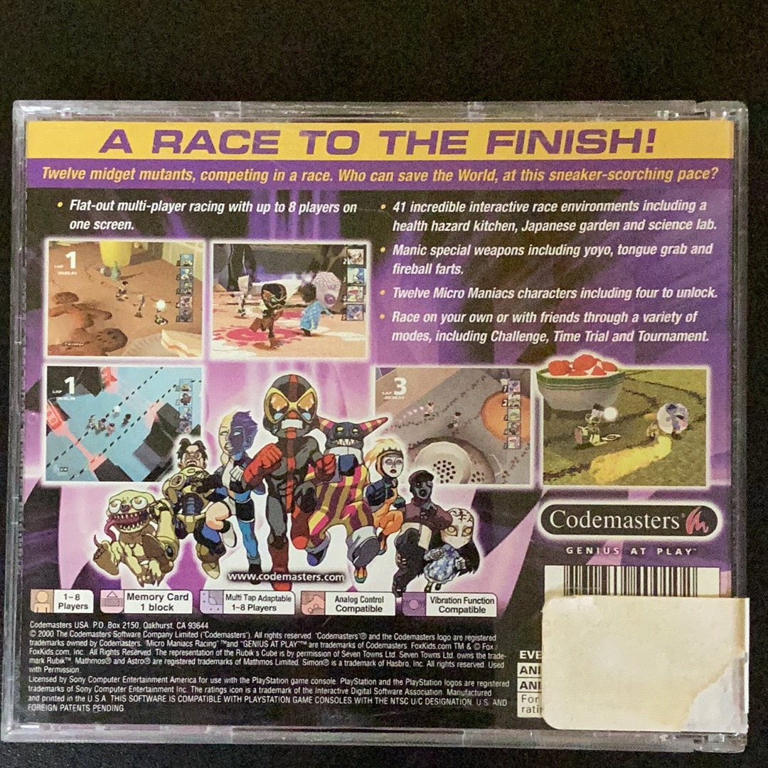 Fox kids.com Micro Maniacs Racing - PS1 Game - Used