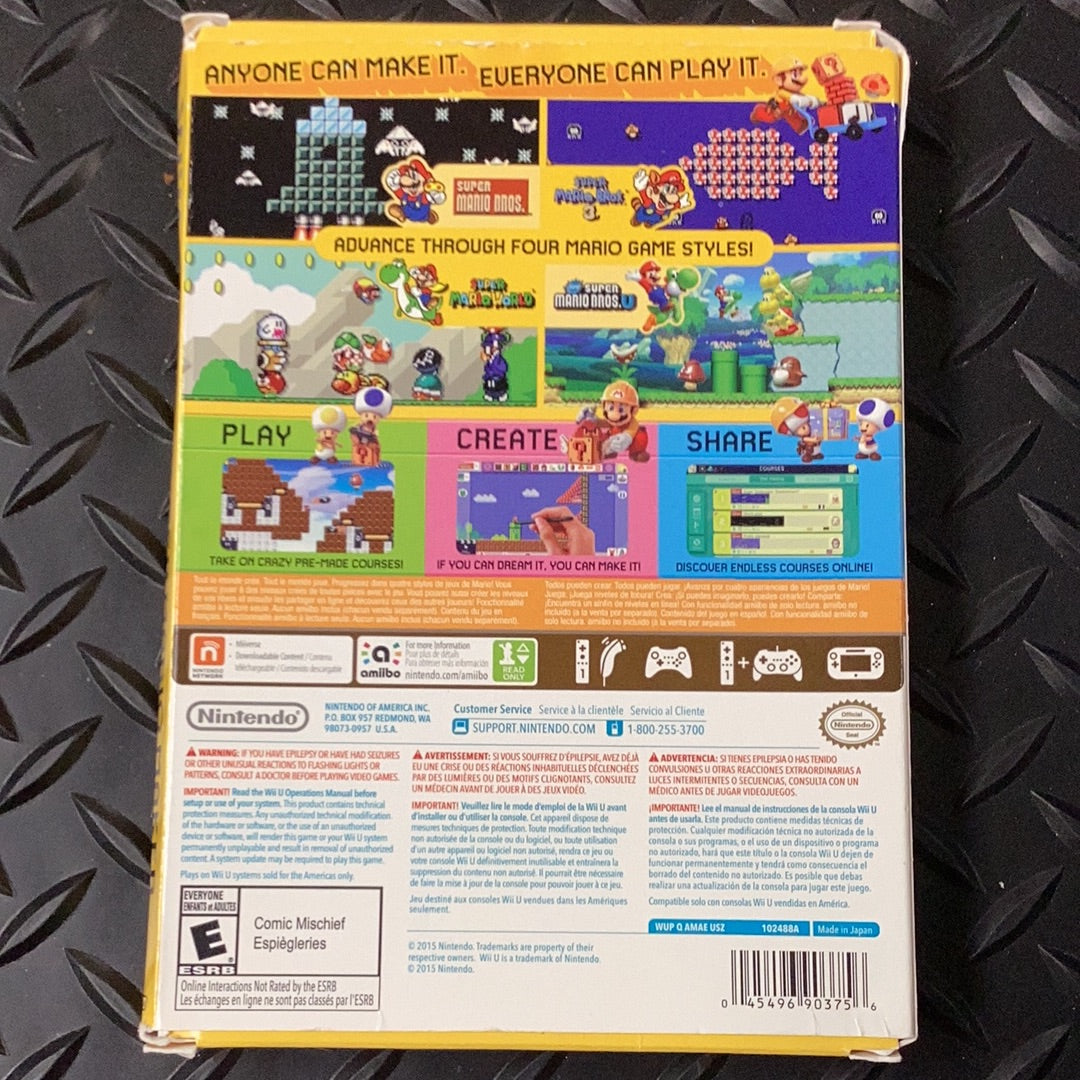 Super Mario Maker - Wii U - Used