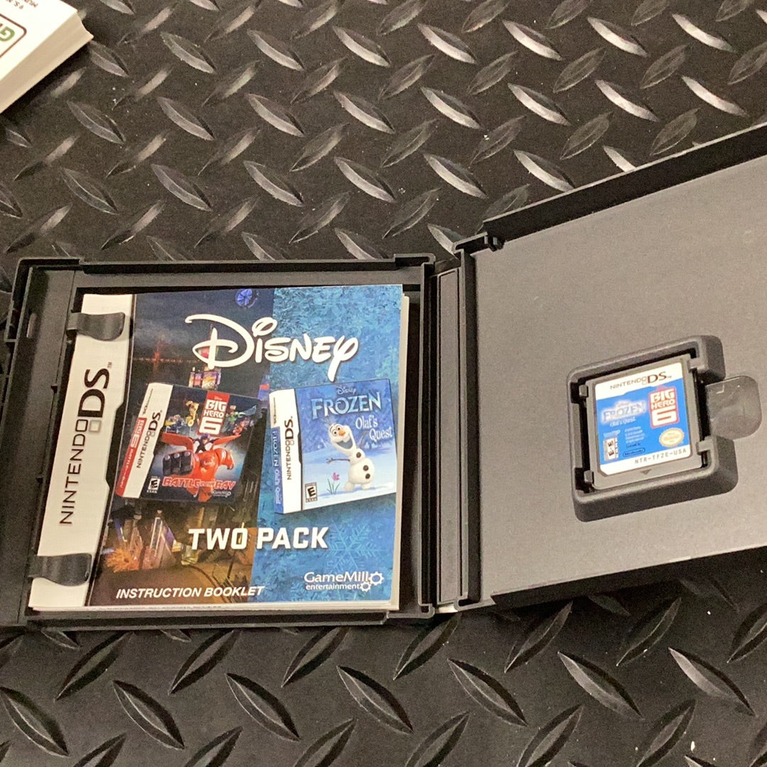 Disney Two Pack. Frozen Olaf Quest. Big Hero 6 Battle in the Bay - Nintendo DS - Used