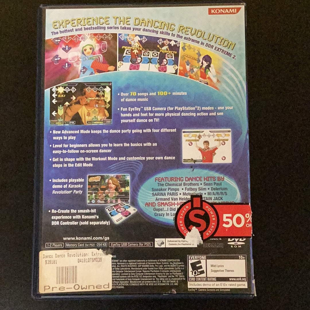 Dance Dance Revolution Extreme 2 - PS2 Game - Used
