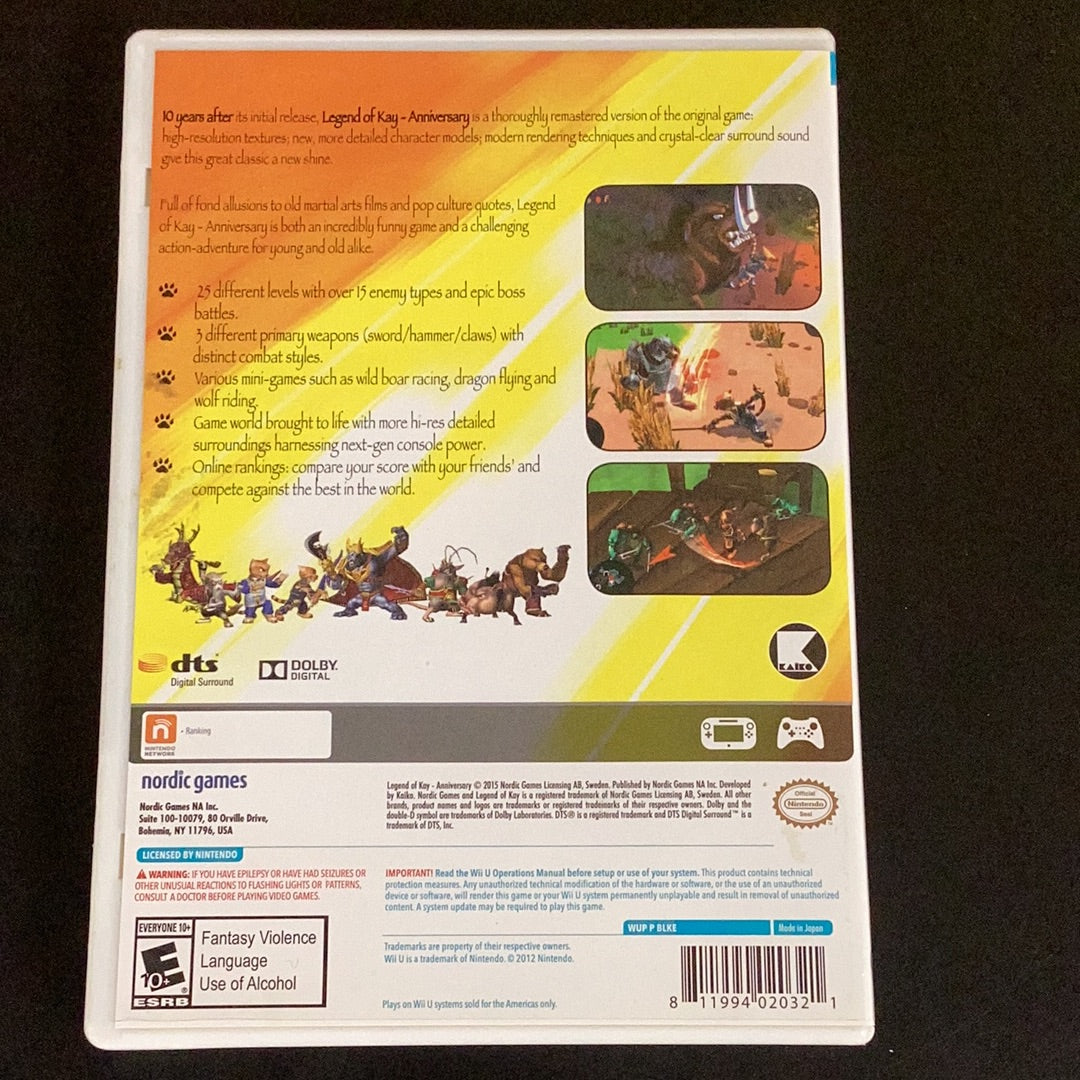 Legend of Kay Anniversary - Wii U - Used