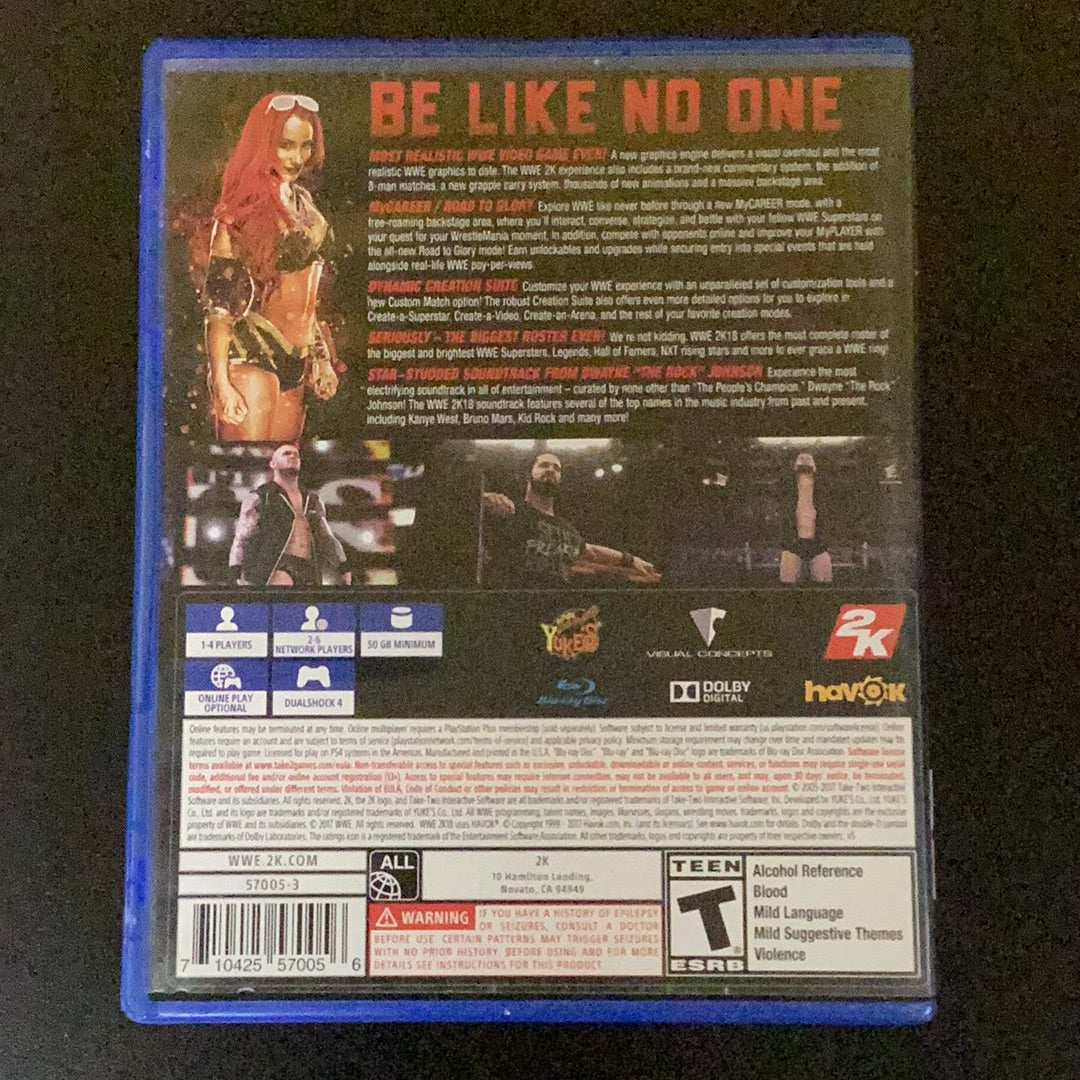 WWE 2K18 Deluxe Edition - PS4 Game - Used