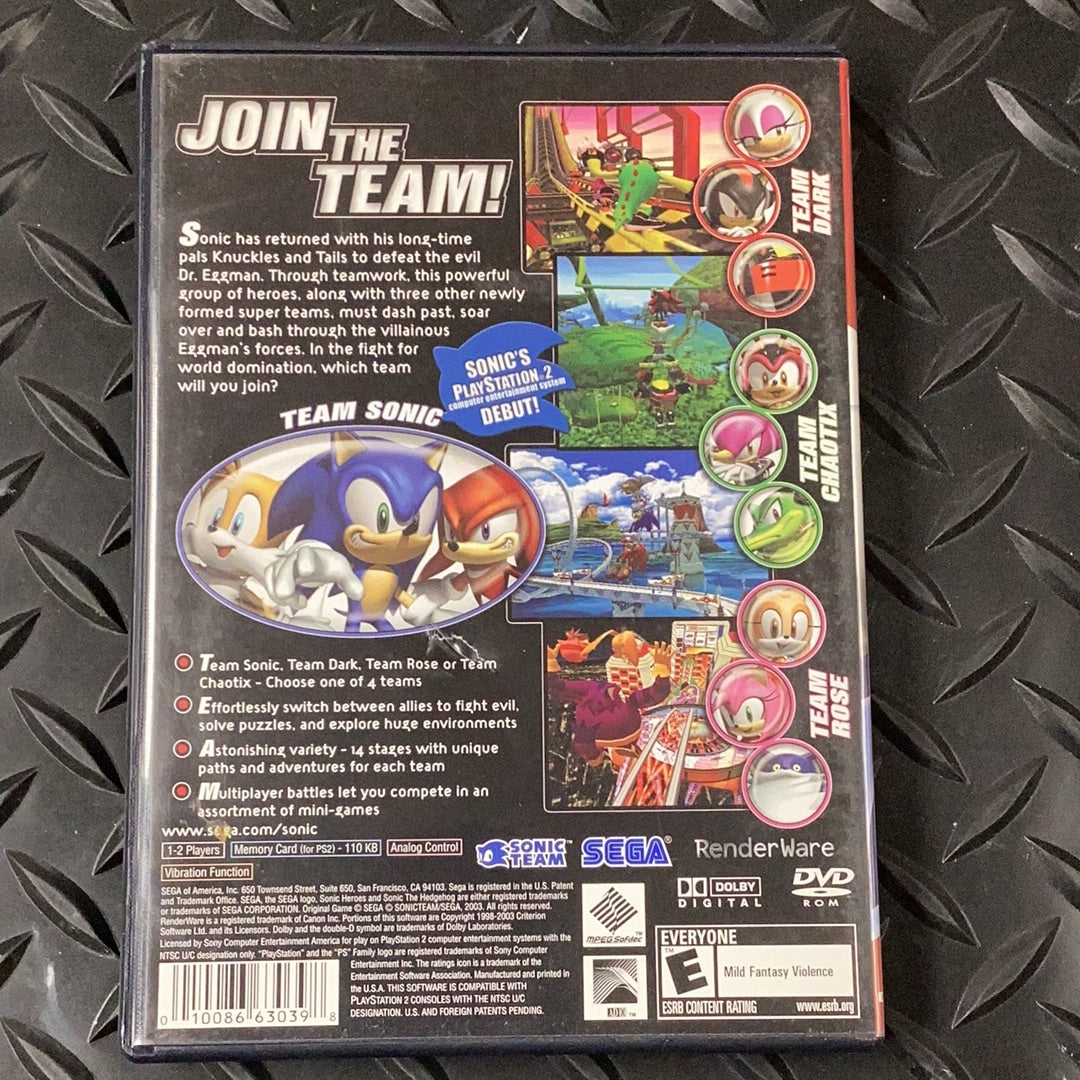 Sonic Heroes - PS2 Game - Used