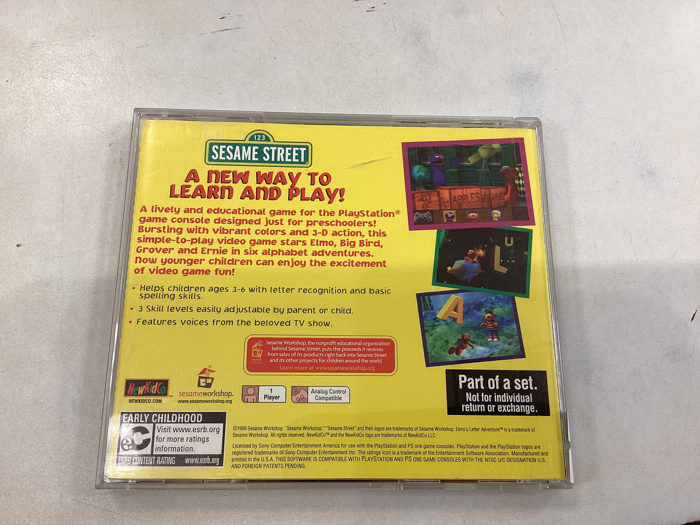 Elmo’s Letter Adventure -PS1- Used