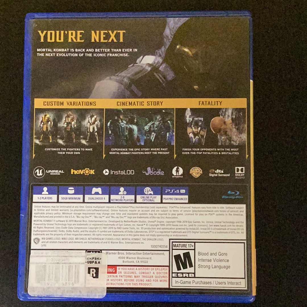 Mortal Kombat 11 - PS4 Game - Used
