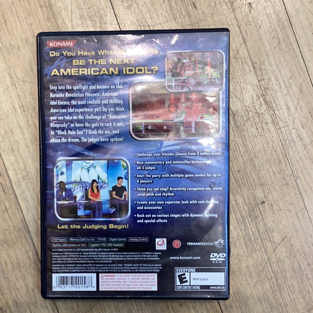 Karaoke Revolution American Idol Encore - PS2 - Used
