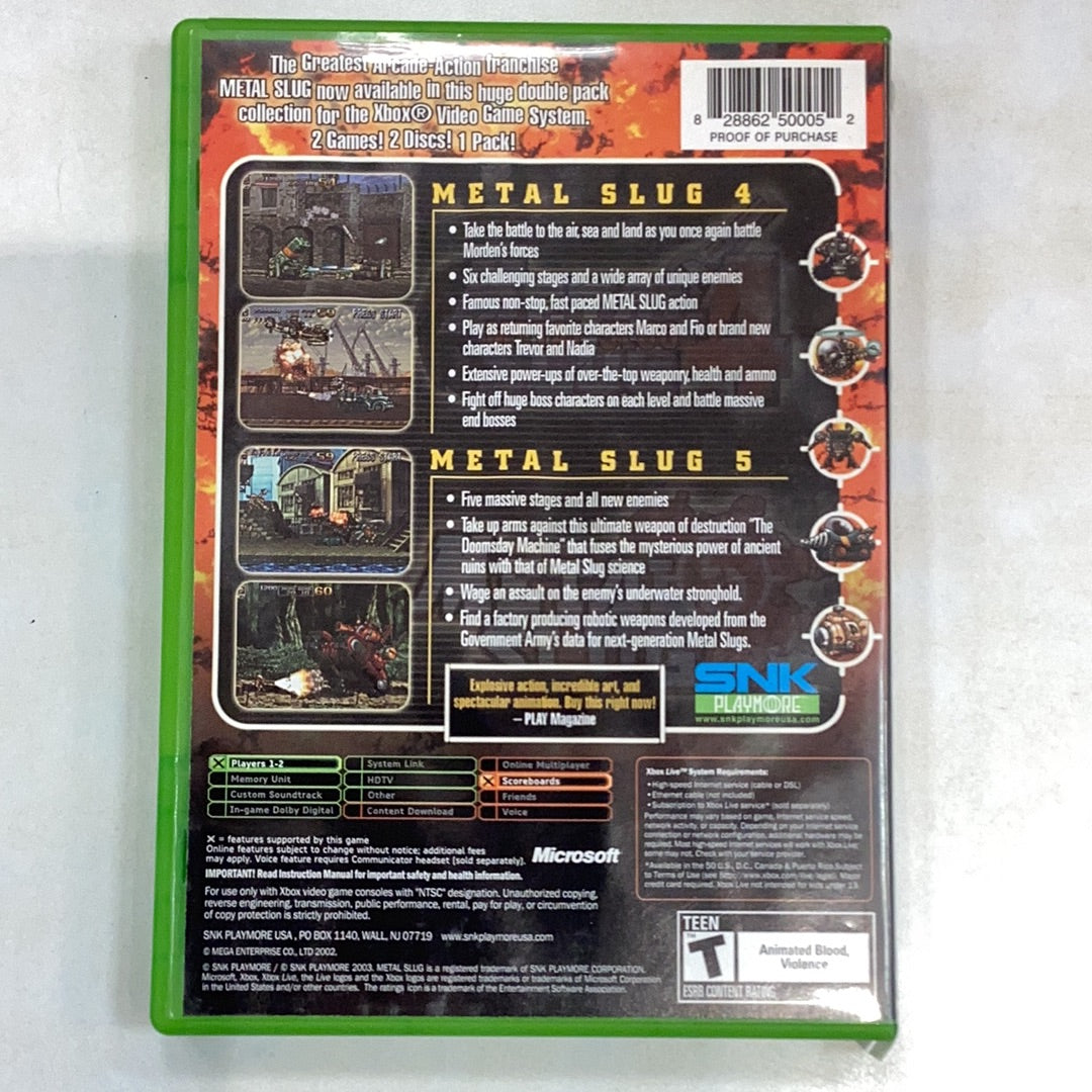 Metal Slug 4 & Metal Slug 5 - Xbox - Used