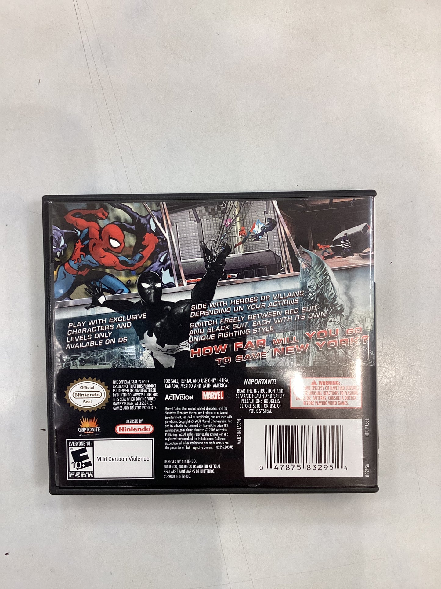 Spiderman Web of Shadows - DS - Used