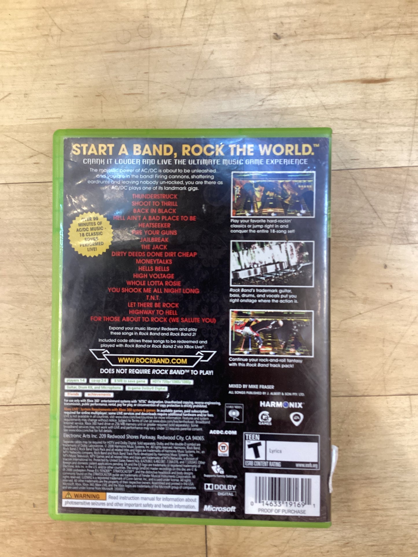 AC/DC Live Rock Band Track Pack - Xbox 360 - Used