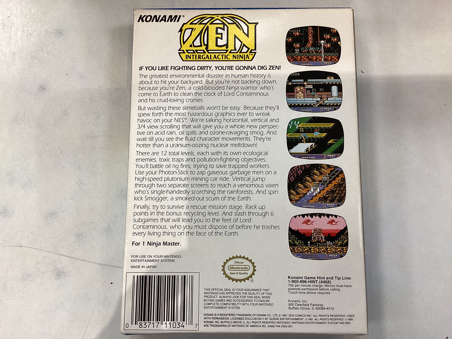 Zen; Intergalactic Ninja -NES- Used