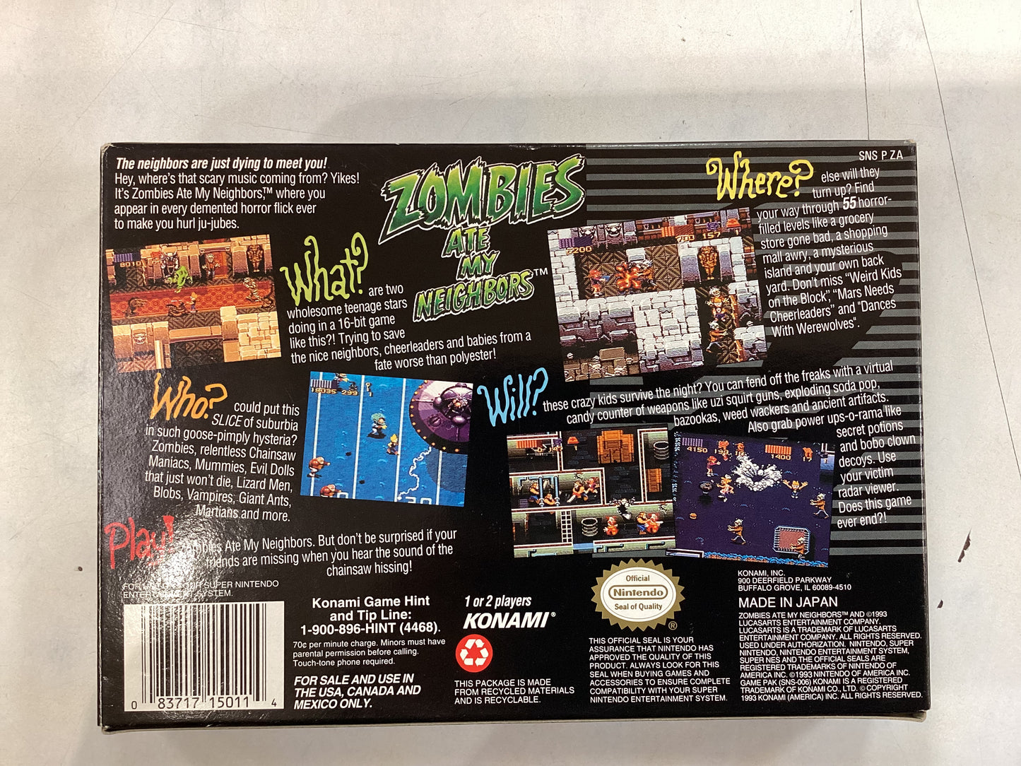 Zombies Ate My Neighbors -SNES- Used