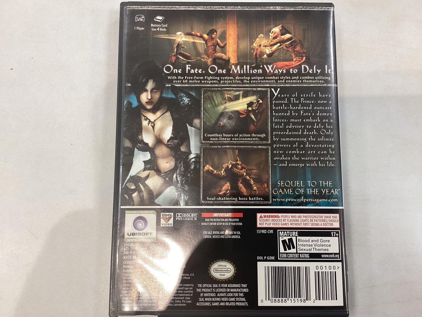 Prince of Persia; Warrior Within -GAMECUBE- Used