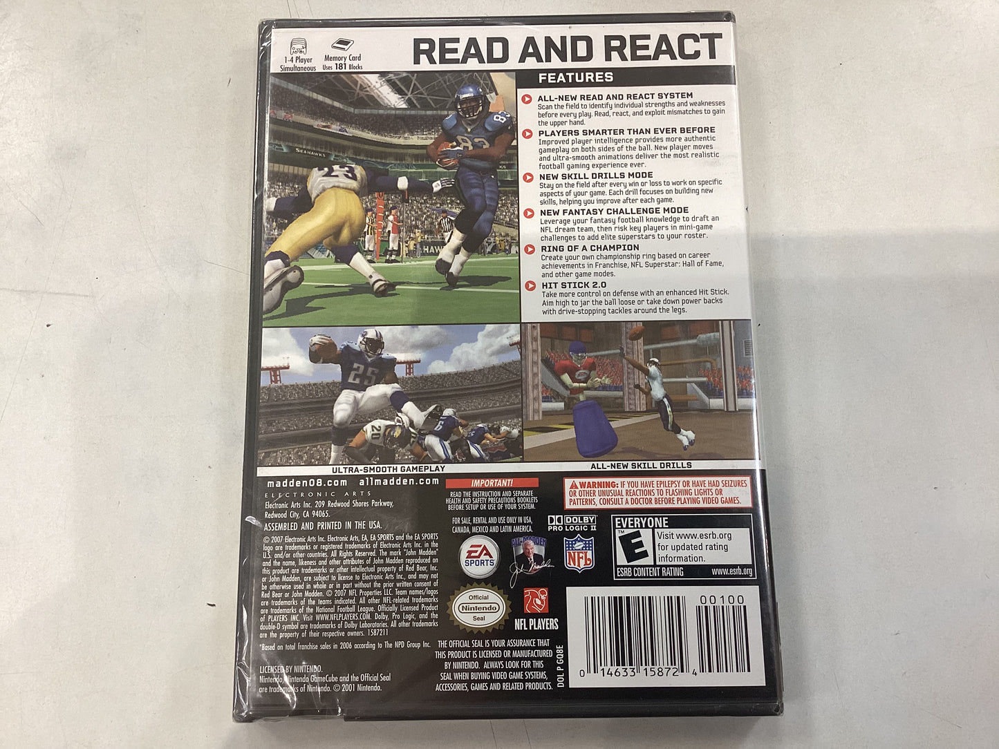 Madden 08 -GAMECUBE- New