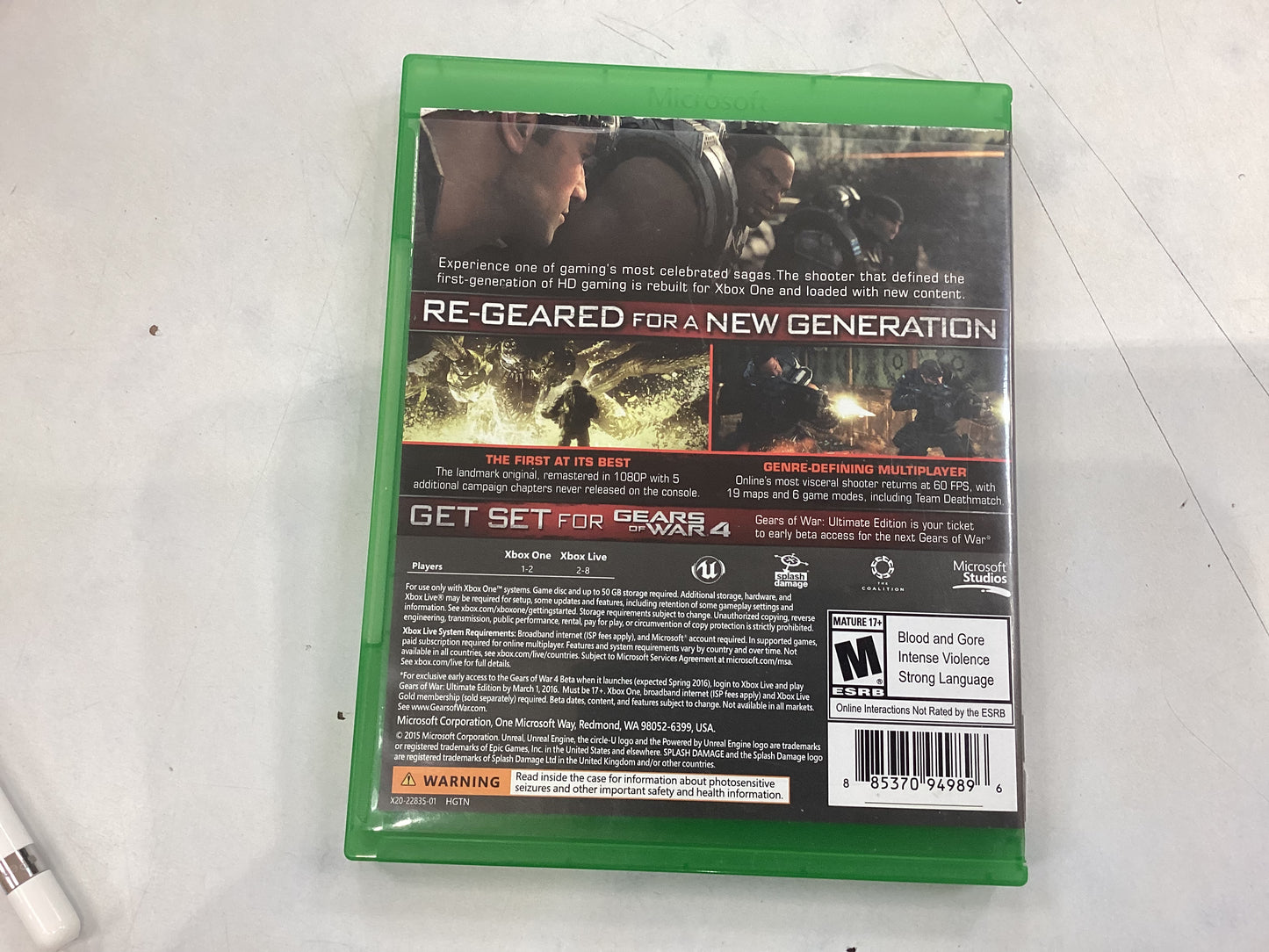 Gears of War; Ultimate Edition -XB1- Used