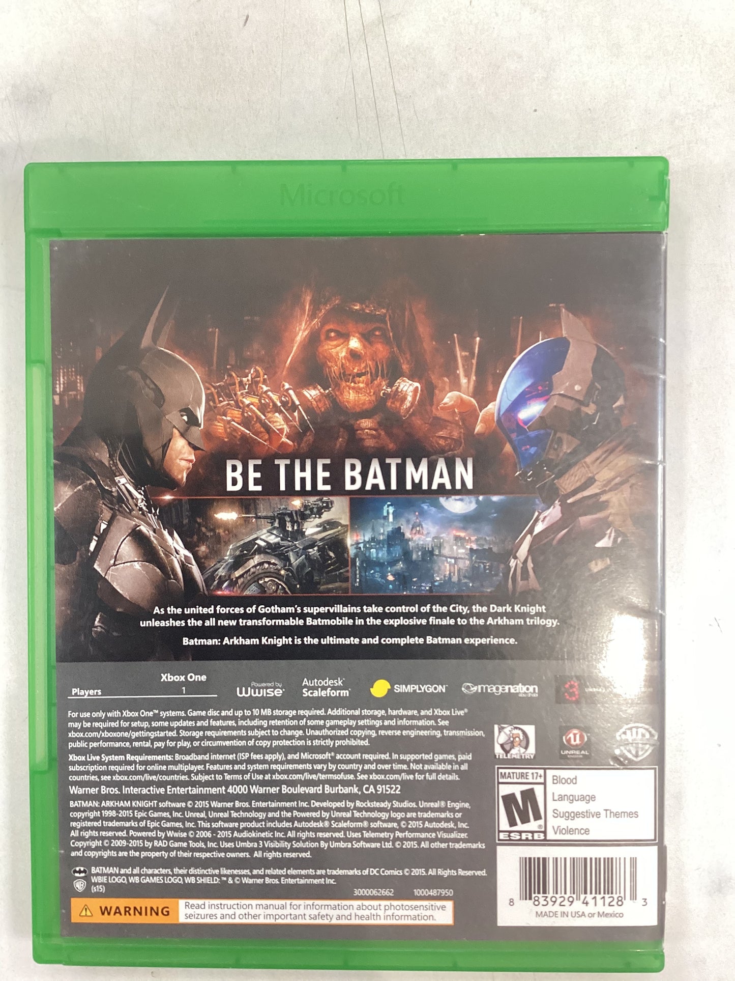 Batman Arkham Knight - Xbox One - Used