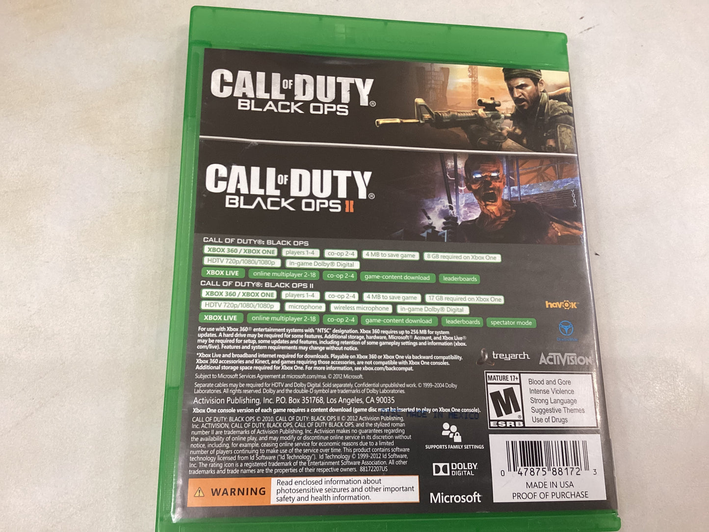 Call of Duty; Combo Pack -XB1- Used