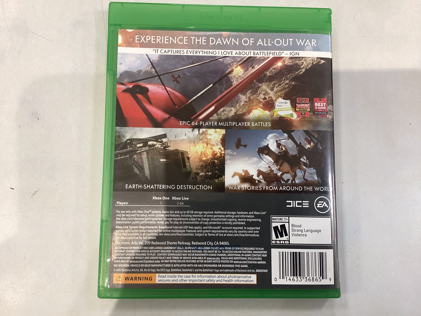 Battlefield 1 -XB1- Used