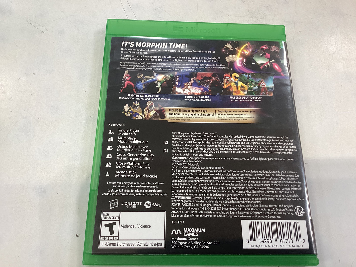 Power Rangers; Battle for The Grid Super Edition -XB1- Used