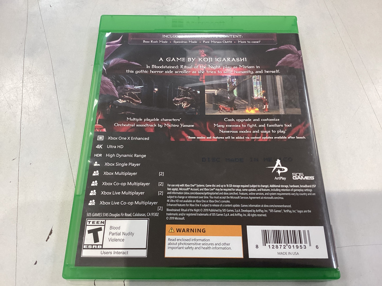 Bloodstained; Ritual of The Night -XB1- Used