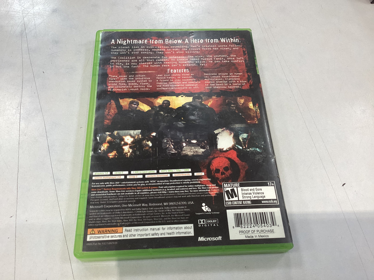 Gears of War -XB360- Used